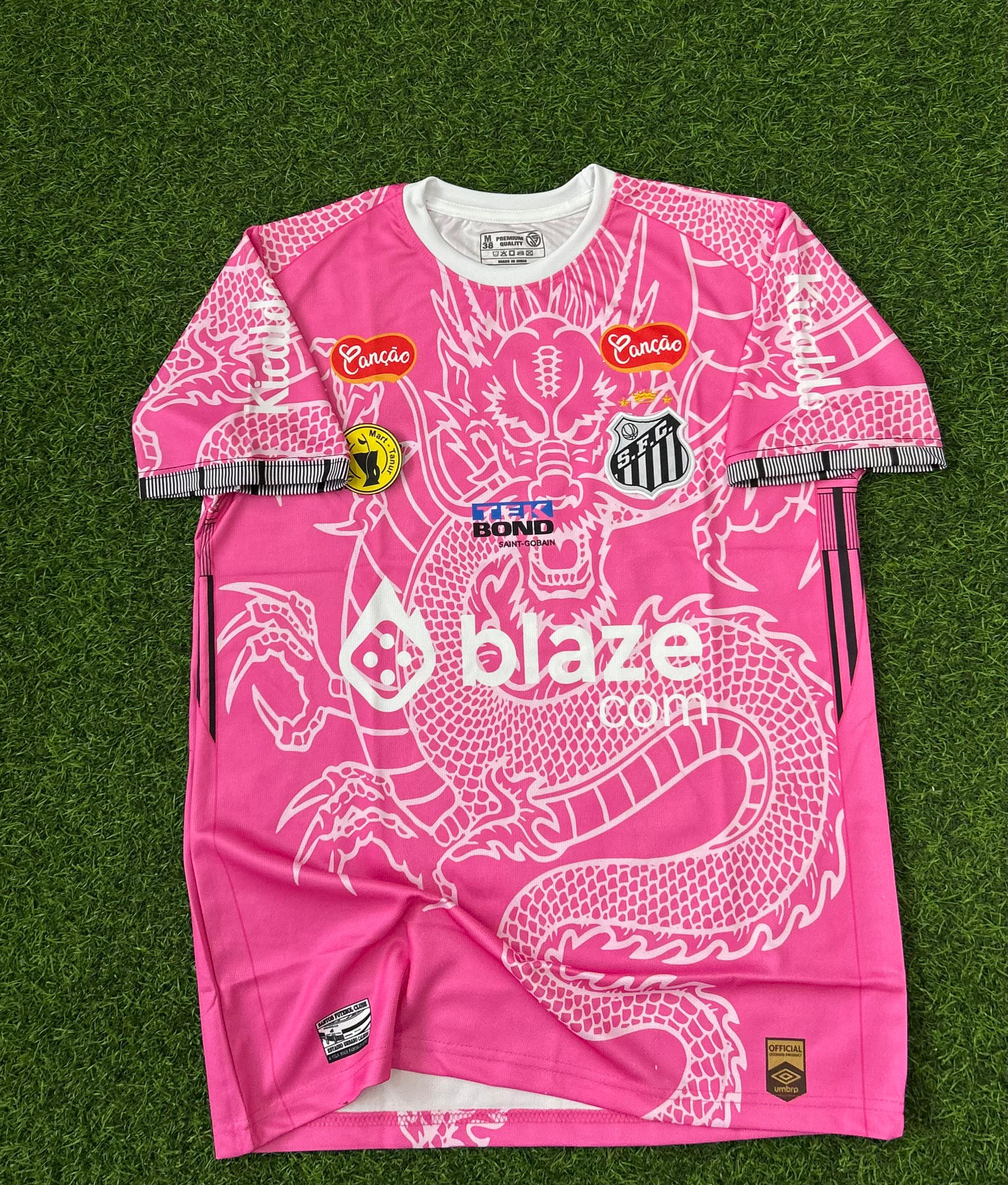 SANTOS SPECIAL EDITION DRAGON,PINK.HALFSLEEVE EMBROIDERY
