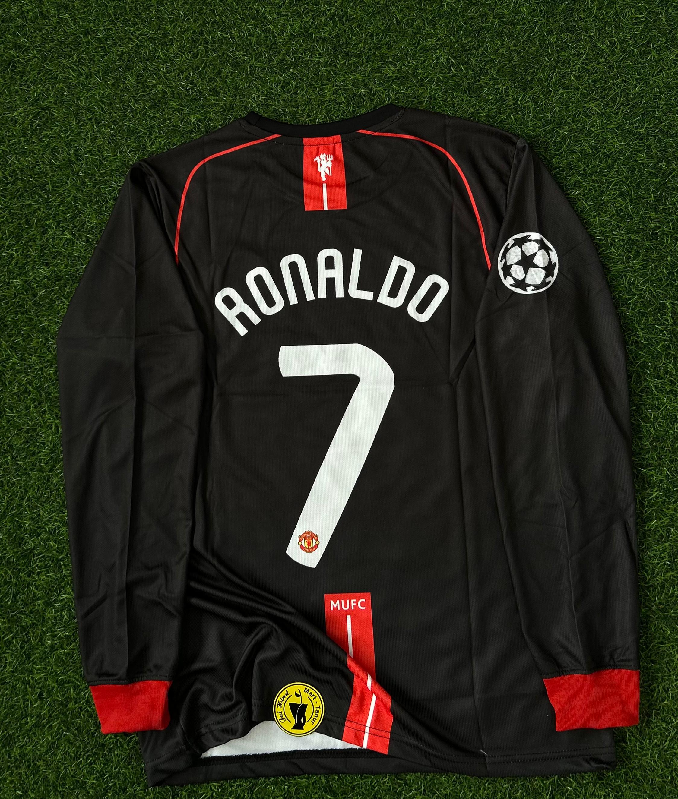 MAN UNITED 2007-08 SEASON AWAY KIT. FULLSLEEVE EMBROIDERY