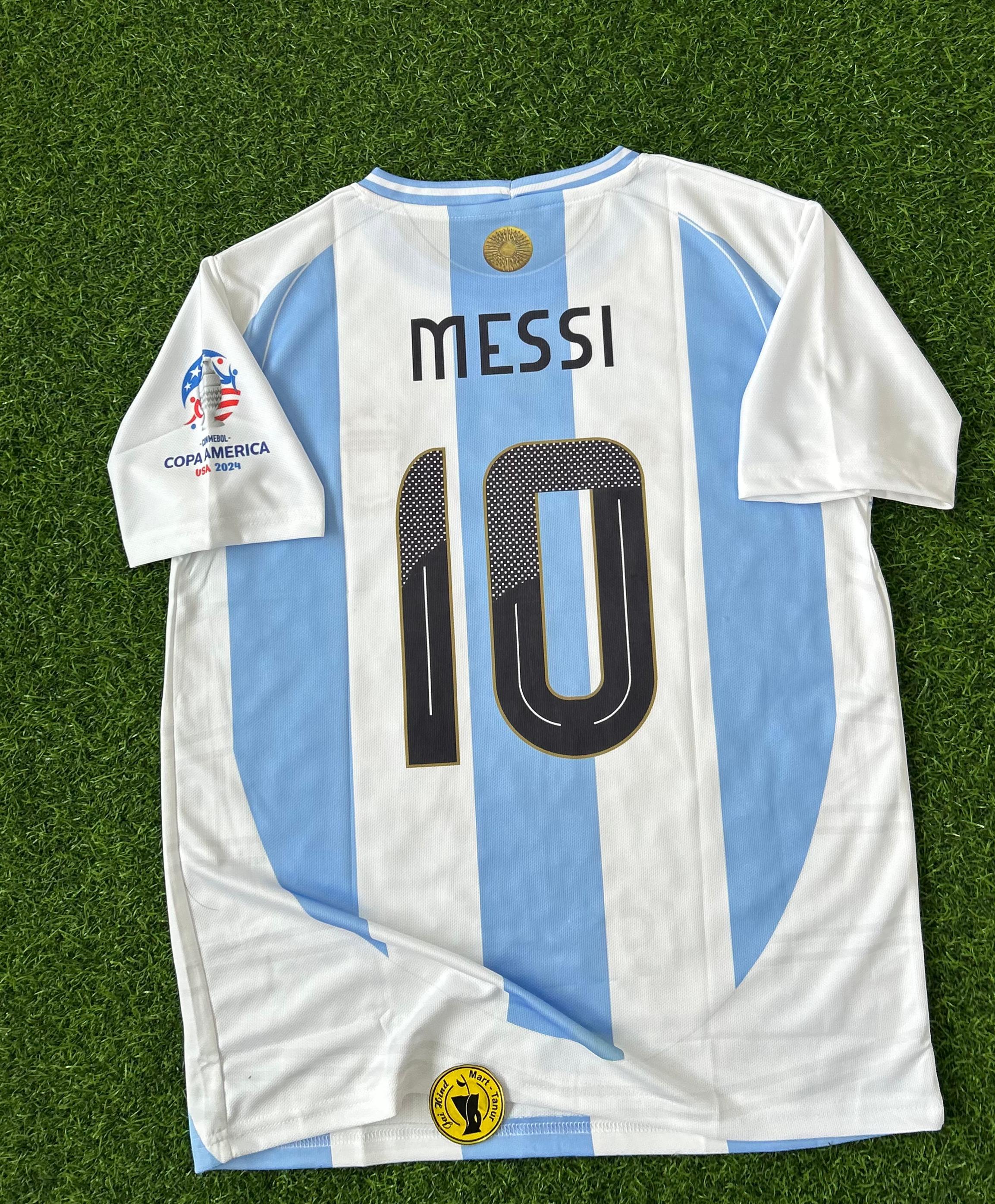 ARGENTINA 2024 COPA AMERICA HOME KIT. HALFSLEEVE EMBROIDERY