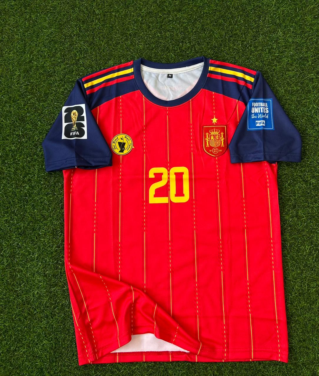 SPAIN 2026 WORLD CUP HOME KIT, HALFSLEEVE EMBROIDERY