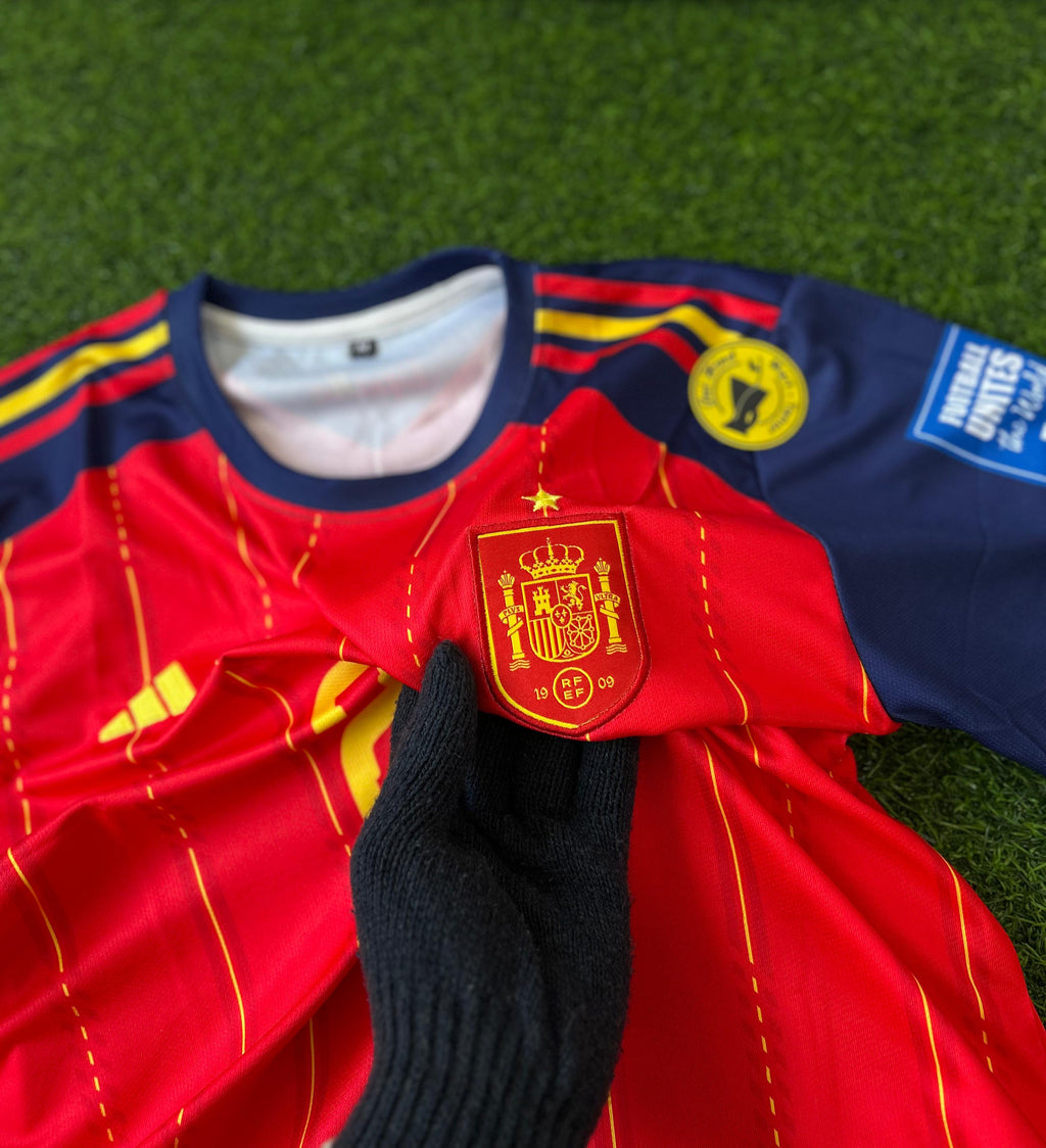 SPAIN 2026 WORLD CUP HOME KIT, HALFSLEEVE EMBROIDERY – JAIHIND SPORTS